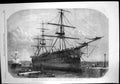 Antique Print Screw Steamer Euphrates Conveyance British Troops India 1867 19th