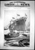 Old Print Launch Battle Ship Vengeance Barrow In Furness Mrs Vickers 1899 19th
