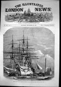 Antique Old Print Hospital Ships Abyssinian Expedition Victoria Docks 1867 19th