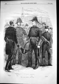 Antique Print New Naval Uniforms Lieutenant Captain Admiral Midshipman 1856