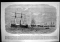 Antique Old Print Hm Ship Majestic Watch Steam Rams Mersey El Monassir 1863