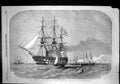 Old Print Gun Boat Flotilla Hms Colossus Leaving Motherbank Portland 1856 19th