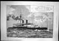 Antique Old Print Hms Benbow Twin Screw Armour Plated Barbette Ship Plan 1886