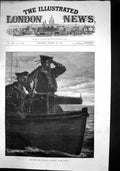 Original Old Antique Print British Fleet Sea Marmora Sailors On Look Out 1878