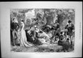 Old Print Picnic Cork Woods Near Gibraltar Well Dressed Ladies Gents 1877 19th