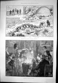 Antique Old Print Professor Dales Balloon Adventure Gibraltar Snapdragon 1889