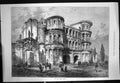 Old Antique Print Porta Nigra Treves Arches Balcony Large Building 1872 19th