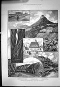 Antique Print Saxon Switzerland Elbe Dresden House Schandau Liliensteln 189