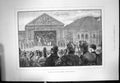 Antique Old Print Passion Play Ober Ammergau Inside Theatre Lucien Davis 1890