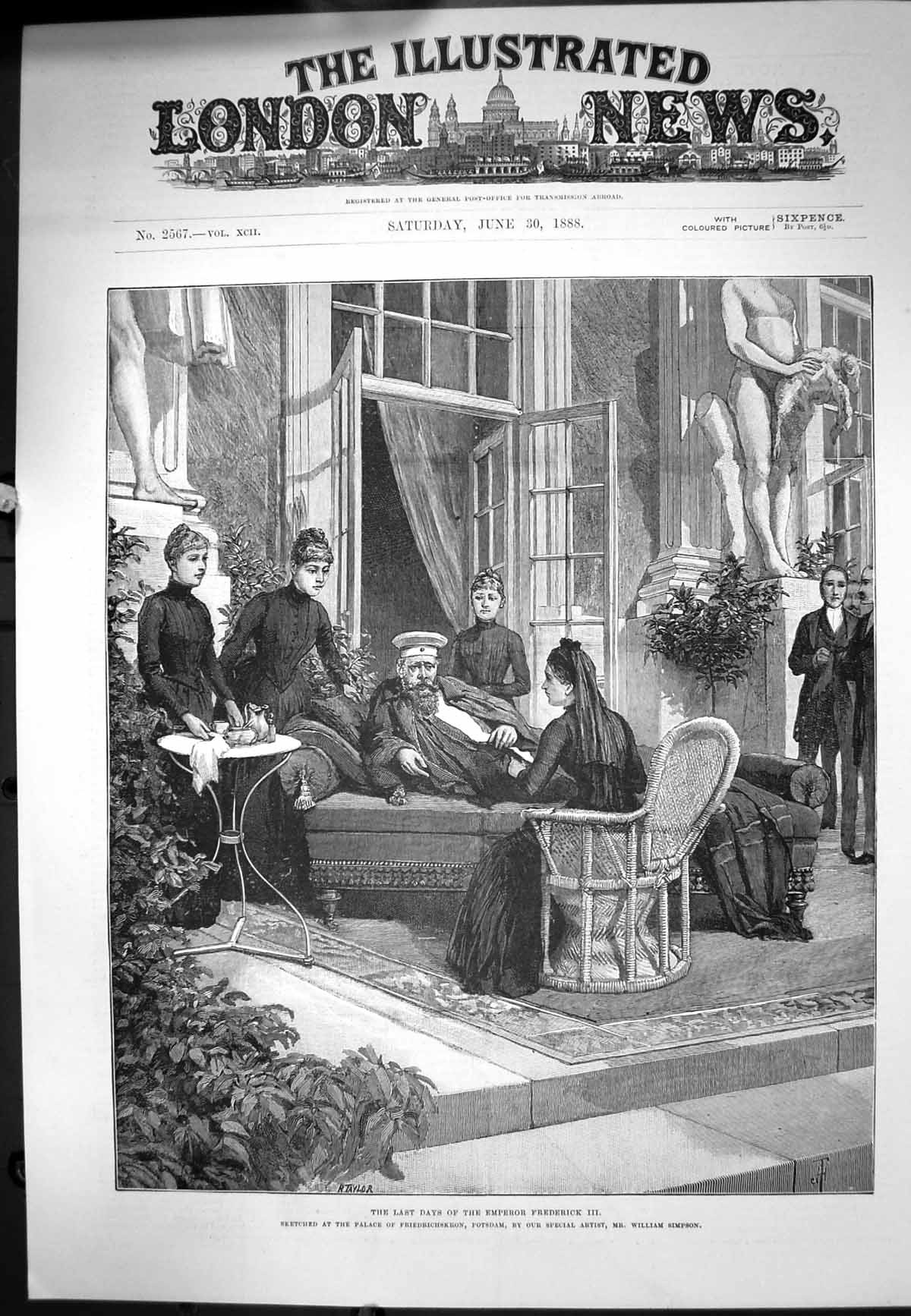 Old Last Days Emperor Frederick 111 Palace Friedrichskron Potsdam 188
