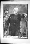 Original Old Antique Print Prince Bismarck Addressing German Reichstag 1888