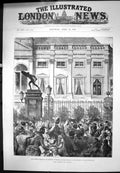 Antique Old Print German Emperor Empress Window Palace Charlottenburg 1888 19th