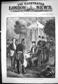 Antique Print Late Emperor Fredericks Summer Tent Park Charlottenburg 1888 19th