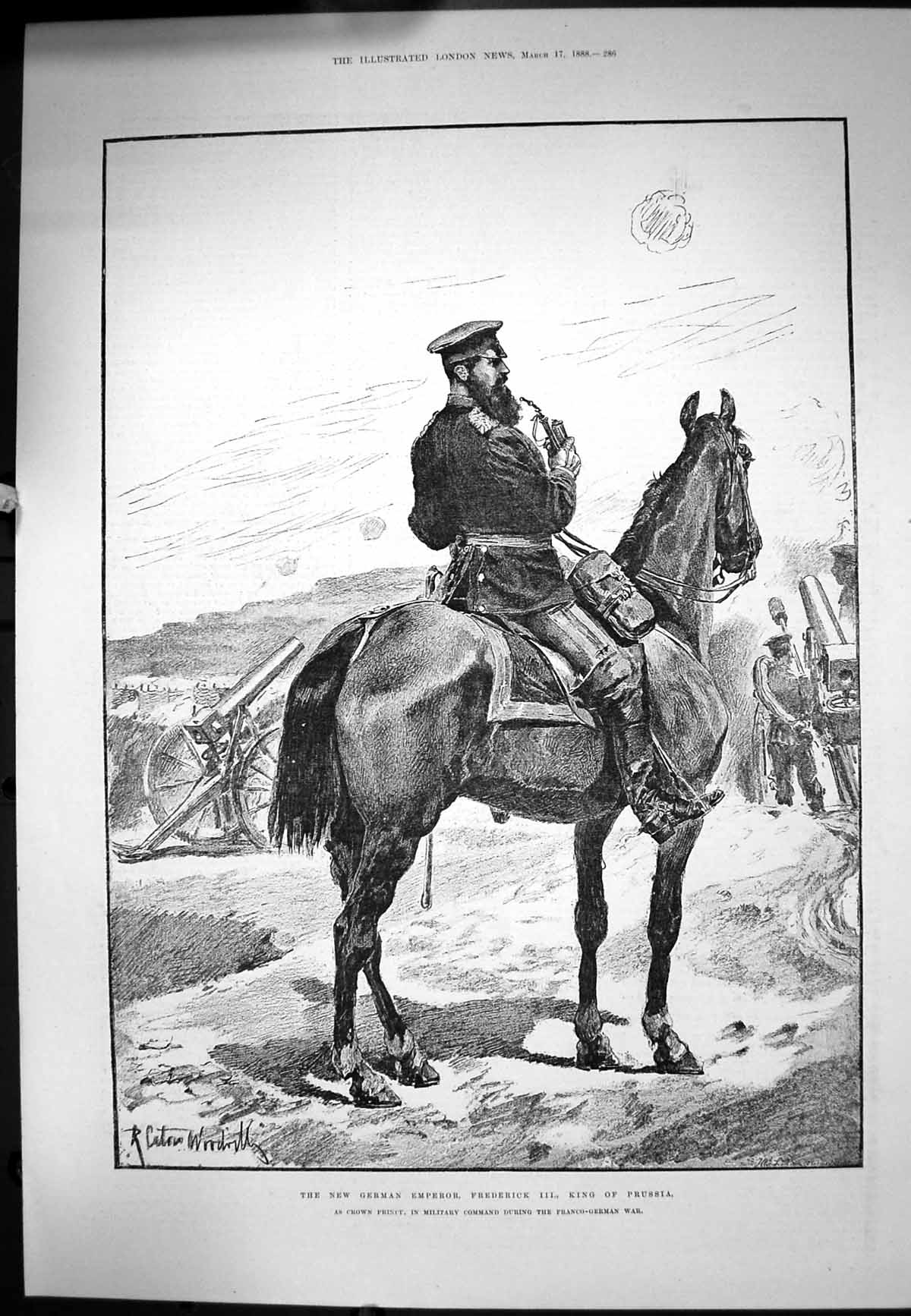 Old New German Emperor Frederick 111 King Prussia Military Command188