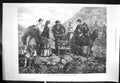 Antique Old Print Ascent Vesuvius Tourists Foot Cone Horse Donkey Chair 1872