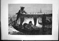 Original Old Antique Print Honeymoon Venice Young Couple Gondola 1879 Victorian