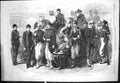 Original Old Antique Print War Costumes Ficers Siers Italian Army 1866 19th