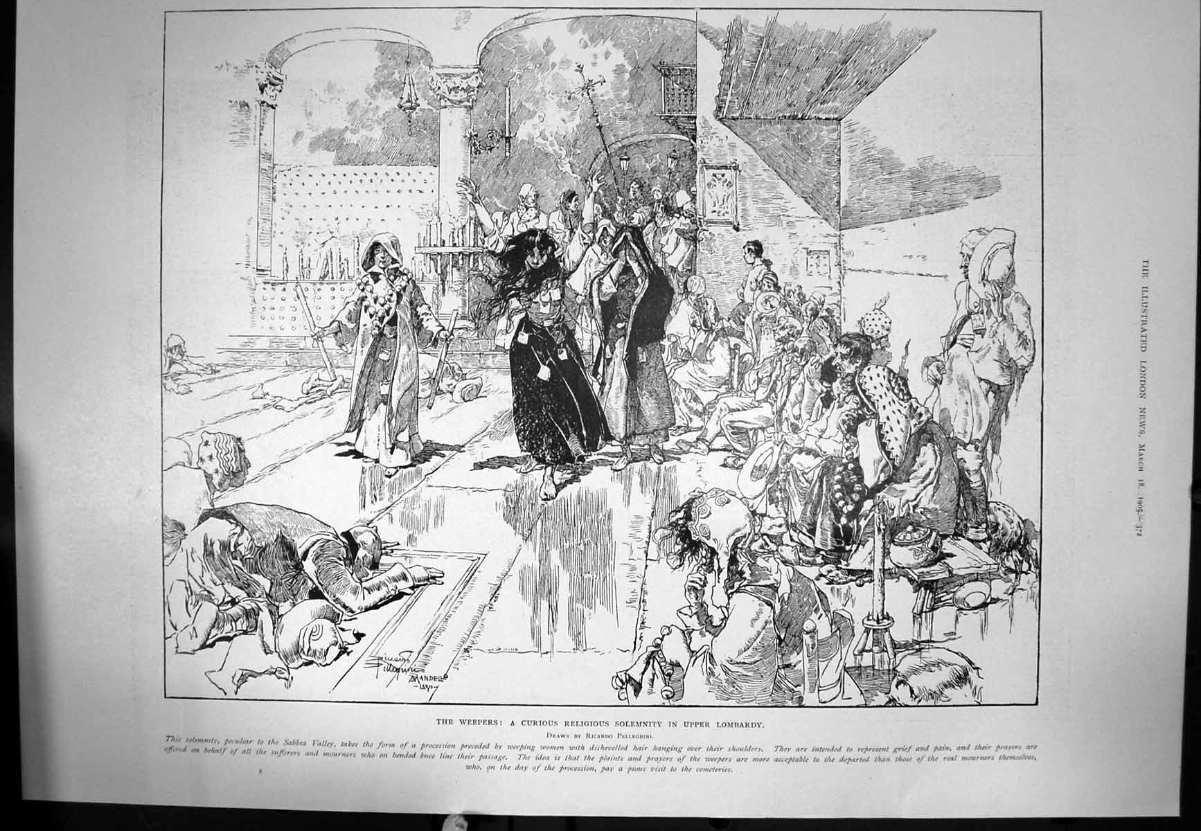 Old Weepers Curious Religious Solemnity Upper Lombardy Pellegrini 190 Victorian