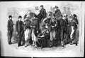Original Old Antique Print Costumes Ficers Siers Italian Army During War 1866