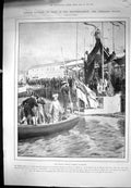 Old Print German Royalty Tour Mediterranean Empress Landing Messina 1905 20th