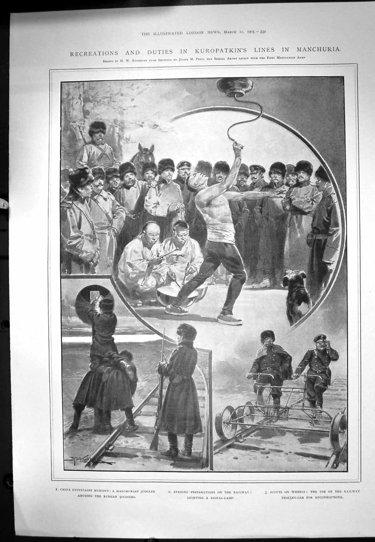 Old Recreations Duties Kuropatkins Lines Manchuria Juggler Scouts 190 Victorian