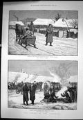 Old Village Austria Occupied Russian Cavalry Russian Troops Poland 18 19th