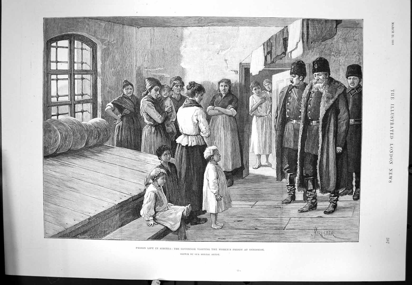 Old Prison Life Siberia Governor Visiting Womens Prison Yeniseisk 189 Victorian