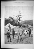 Antique Print Armies Continentcamp Russian Infantry Line Advance Guard 1888