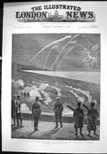 Old Czar Watching Electric Searching Light Rockets Krasnoe Selo 1886 Victorian