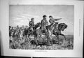 Original Old Antique Print War Reconnoitring Party Siers Horseback 1877 19th