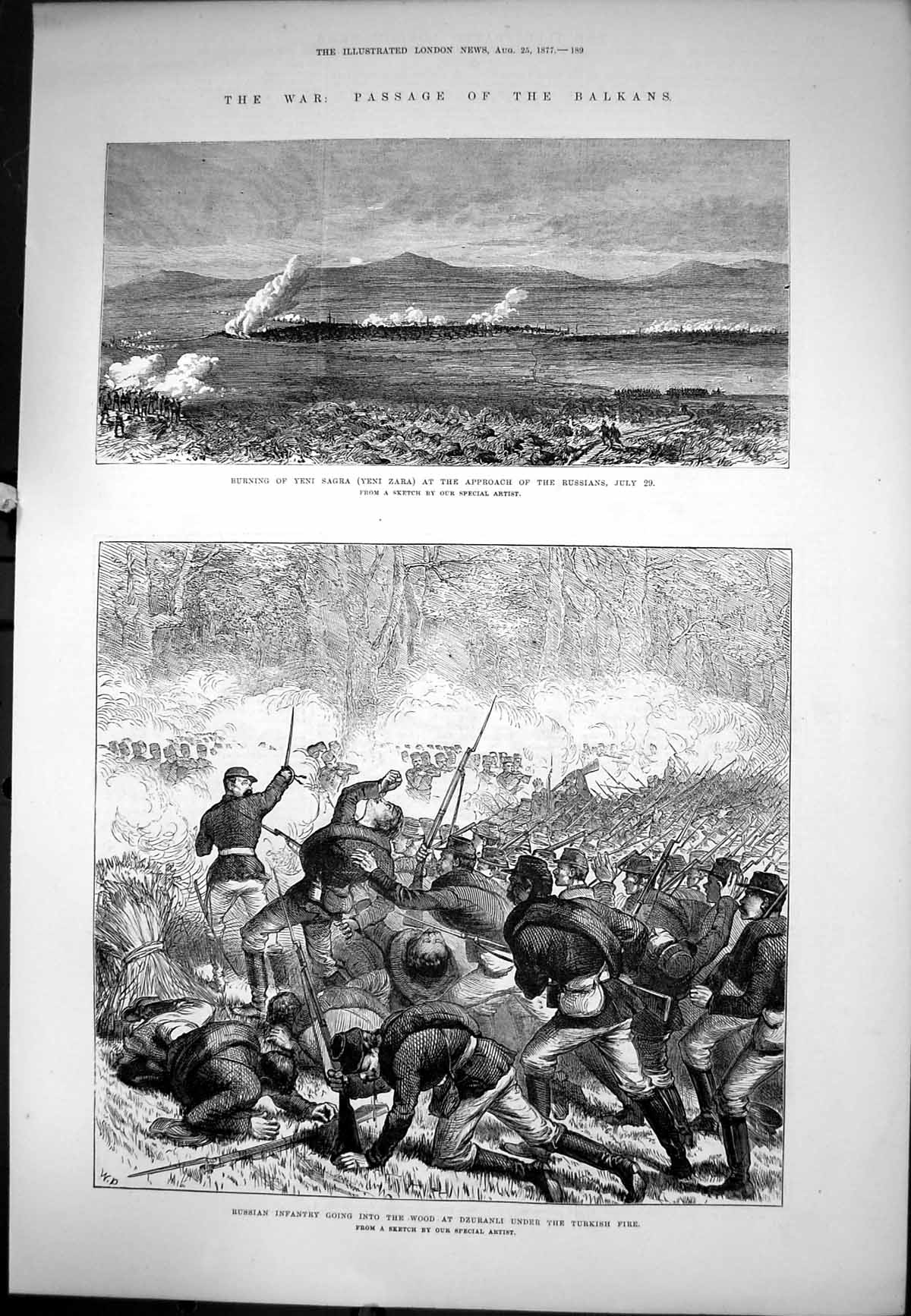 Old War Burning Yeni Sagra Approach Russians Into Wood Turkish Fire18 19th