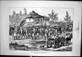 Original Old Antique Print War Cossacks March On Foot Spare Their Horses 1877