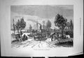 Original Old Antique Print War Mouth Pruth Siers Camp Horse Carriage 1877 19th