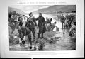 Antique Old Print Russian Japanese Outposts Drawing Water Same Stream 1905 20th