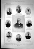 Old Print Rozhdestvenskys Admirals Captains Fateful Combat Niebogatf 1905 20th