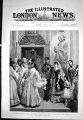 Old Print Emperor Empress Russia Visiting Shrine Iberian Mother God 1883 19th