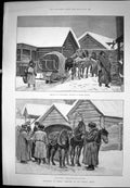 Old Travelling Siberia Post House Change Horses Departure Yeniseisk