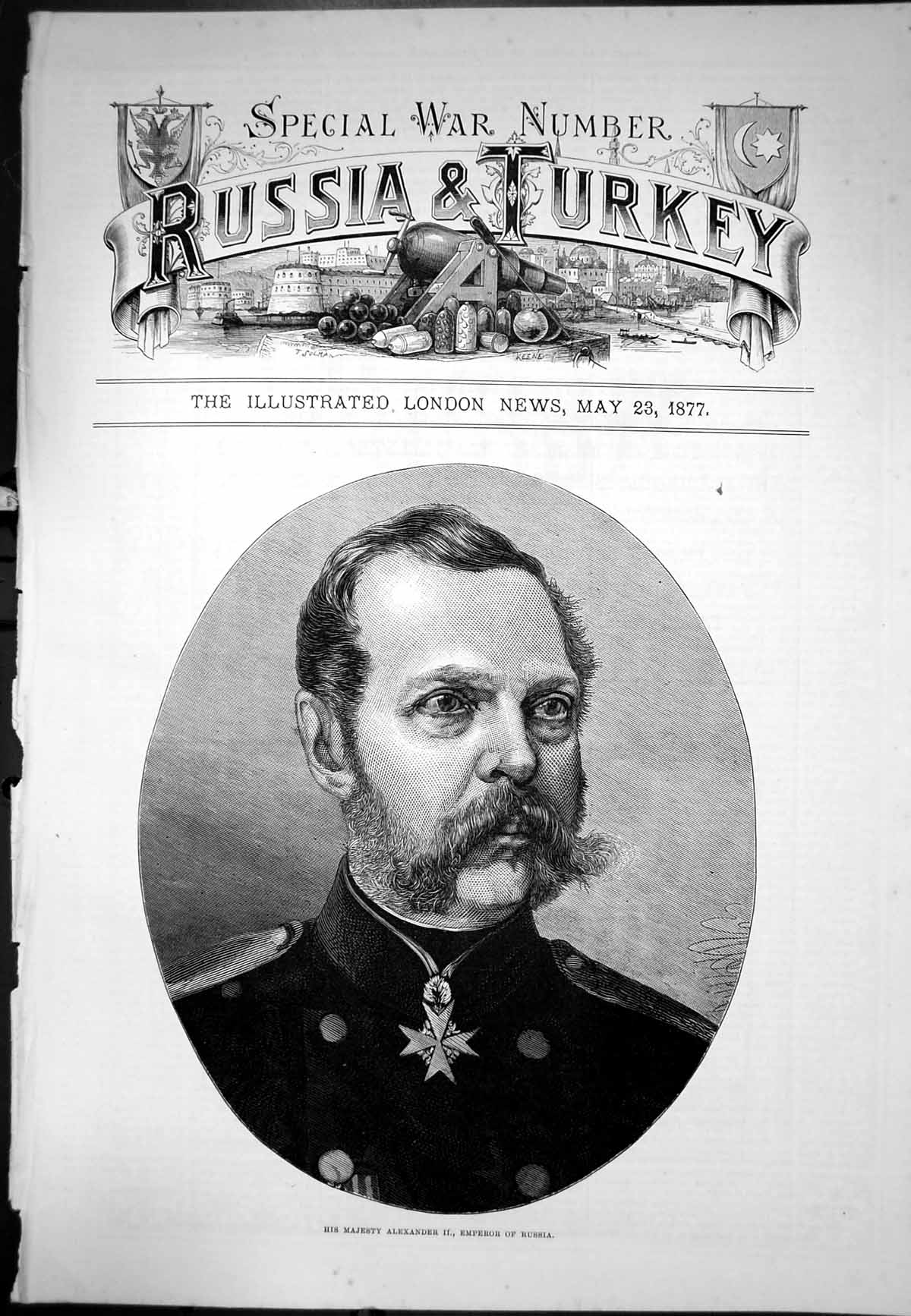 Old War Number Russia Turkey His Majesty Alexander 11 Emperor Russia1