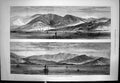 Original Old Antique Print Panoramic View Batoum Showing Line Coast 1877 19th