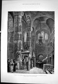 Old Print Cathedral Church Assumption Kremlin Where Emperor Crowned 1883 19th