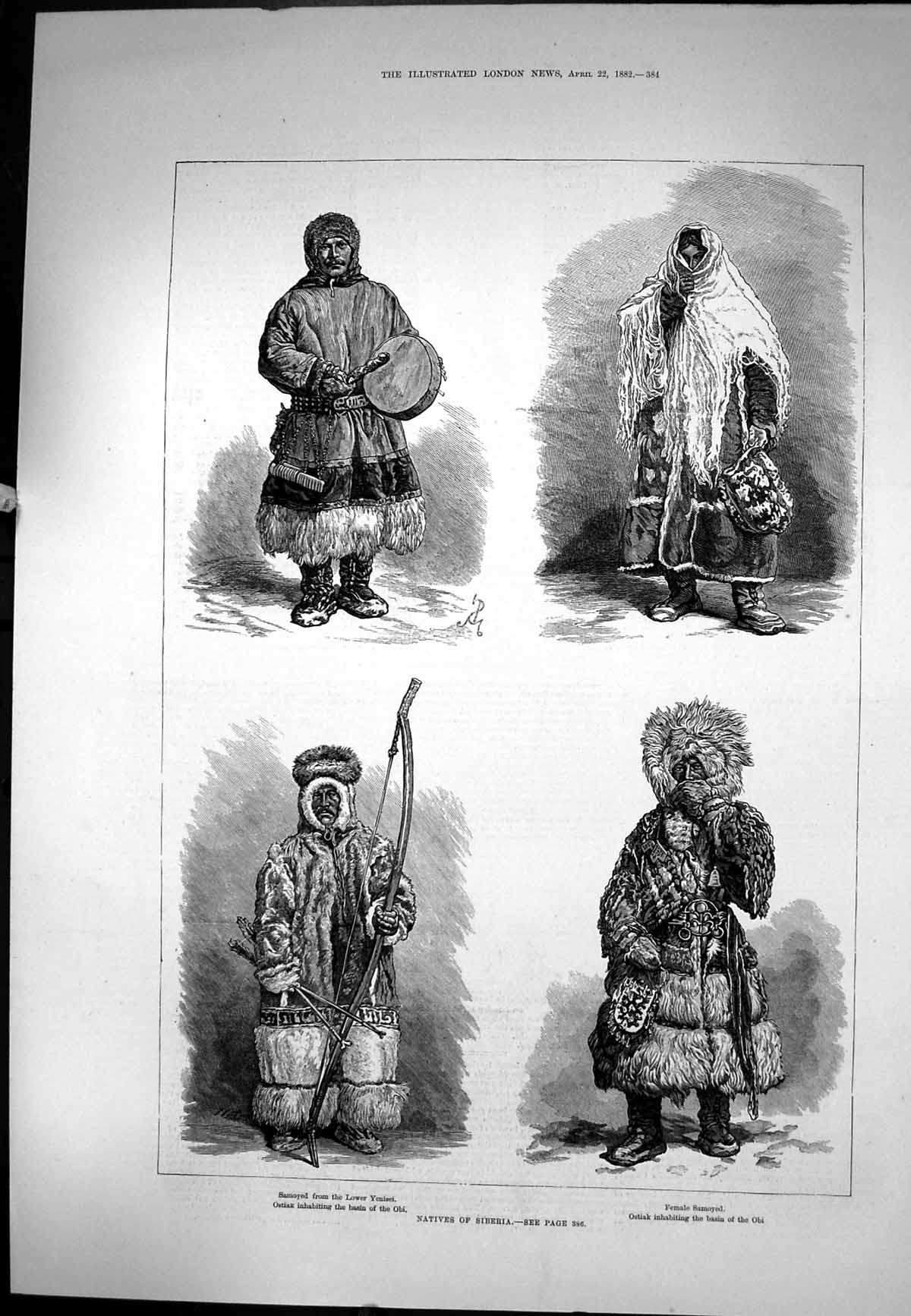 Old Natives Siberia Samoyed Lower Yenisei Ostiak Basin Obi Female 188 Victorian