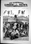 Old Coronation Fetes Moscow Distributing Baskets Amongst People 1883 Victorian