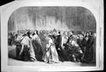 Old Antique Print Russian Marriage Near Moscow Bride Candle Throne 1857 19th