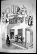 Antique Old Print Royal Marriage Russia St Isaacs Church St Petersburg 1874