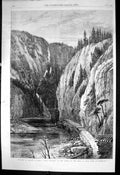 Antique Old Print British Columbia Upper Entrance Defile Head Bute Inlet 1868
