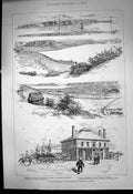 Antique Print Late Rebellion North West Territory Canada Mounted Police1885