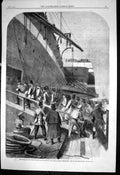 Old Antique Print Departure Great Eastern Mersey Canadian Contingent 1861 19th