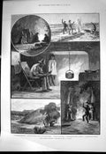 Antique Print Australia Interior Out Station Mud Spring Bingeroo Camp 1890 19th