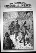 Old Antique Print Emperor Germany Austria King Saxony Snowstorm Alps 1890 19th