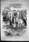 Antique Old Print Chasseurs D'Afrique Mounted Zouaves Struggle Inkerman 1856